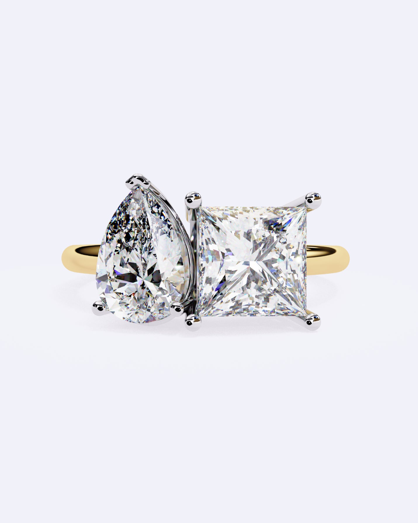 Radiant Duo Diamond Ring