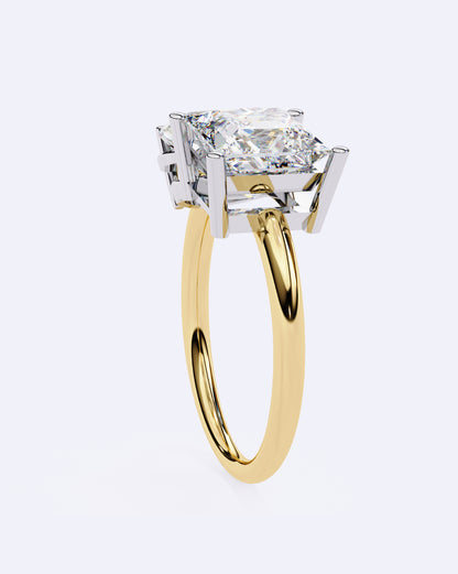 Radiant Duo Diamond Ring