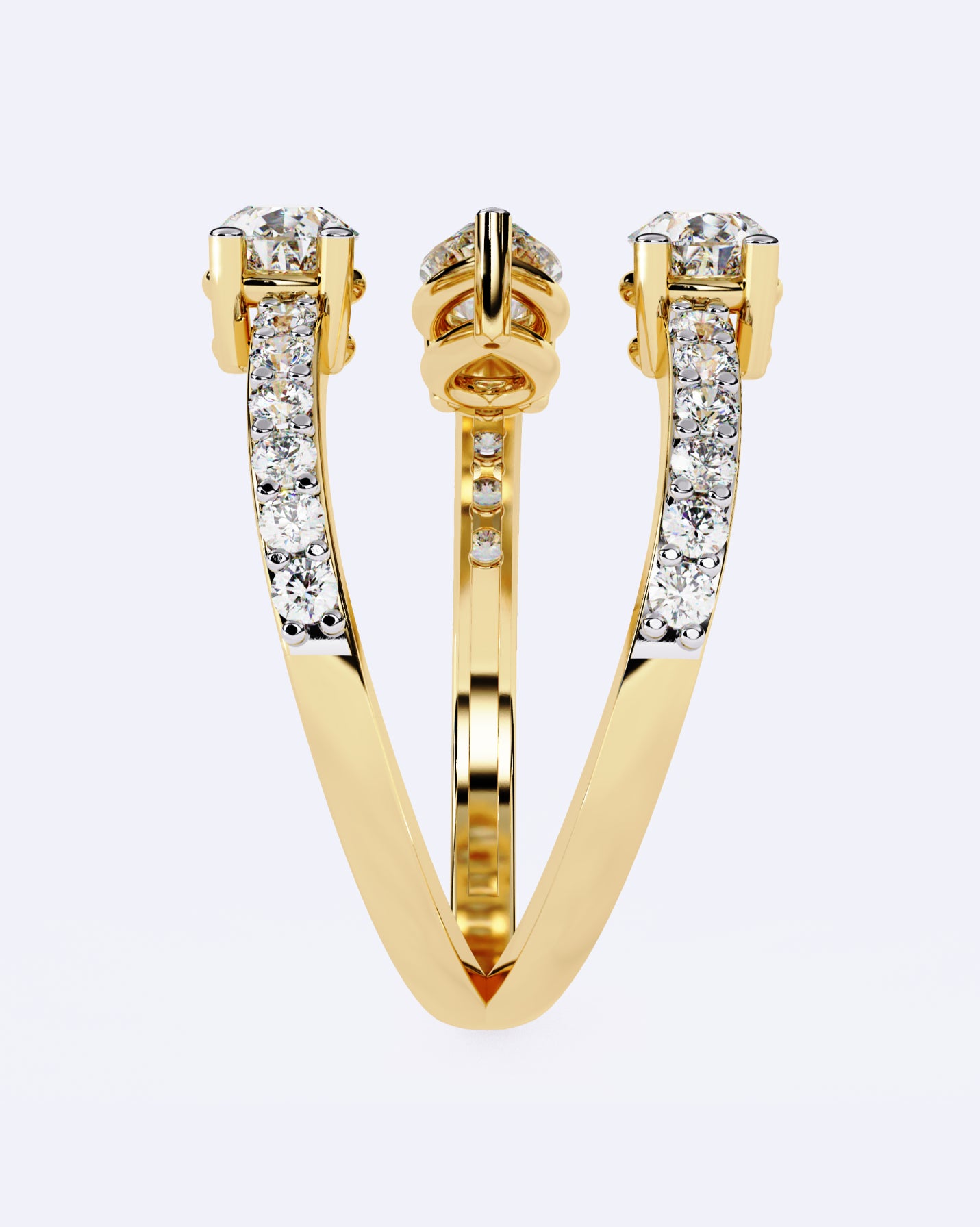 Sculpted Marquise Trio Band