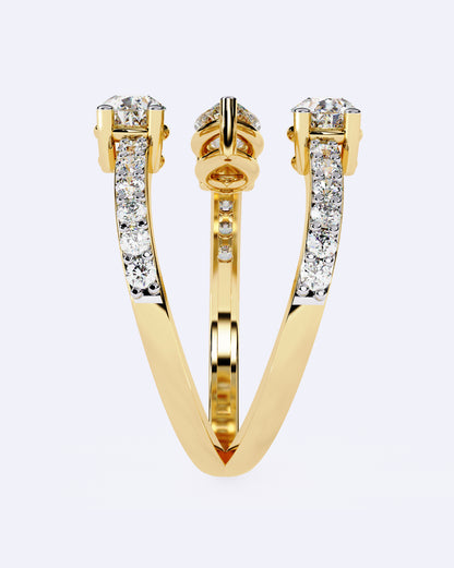 Sculpted Marquise Trio Band