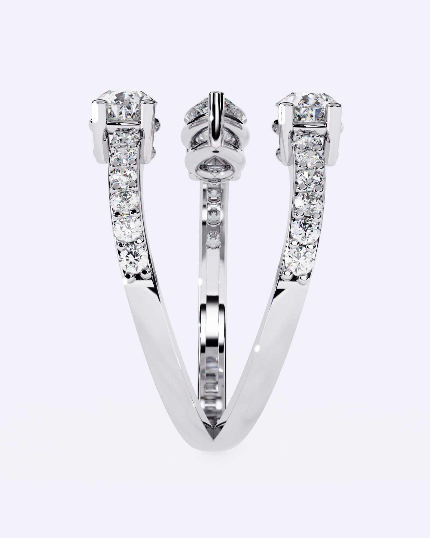 Sculpted Marquise Trio Band