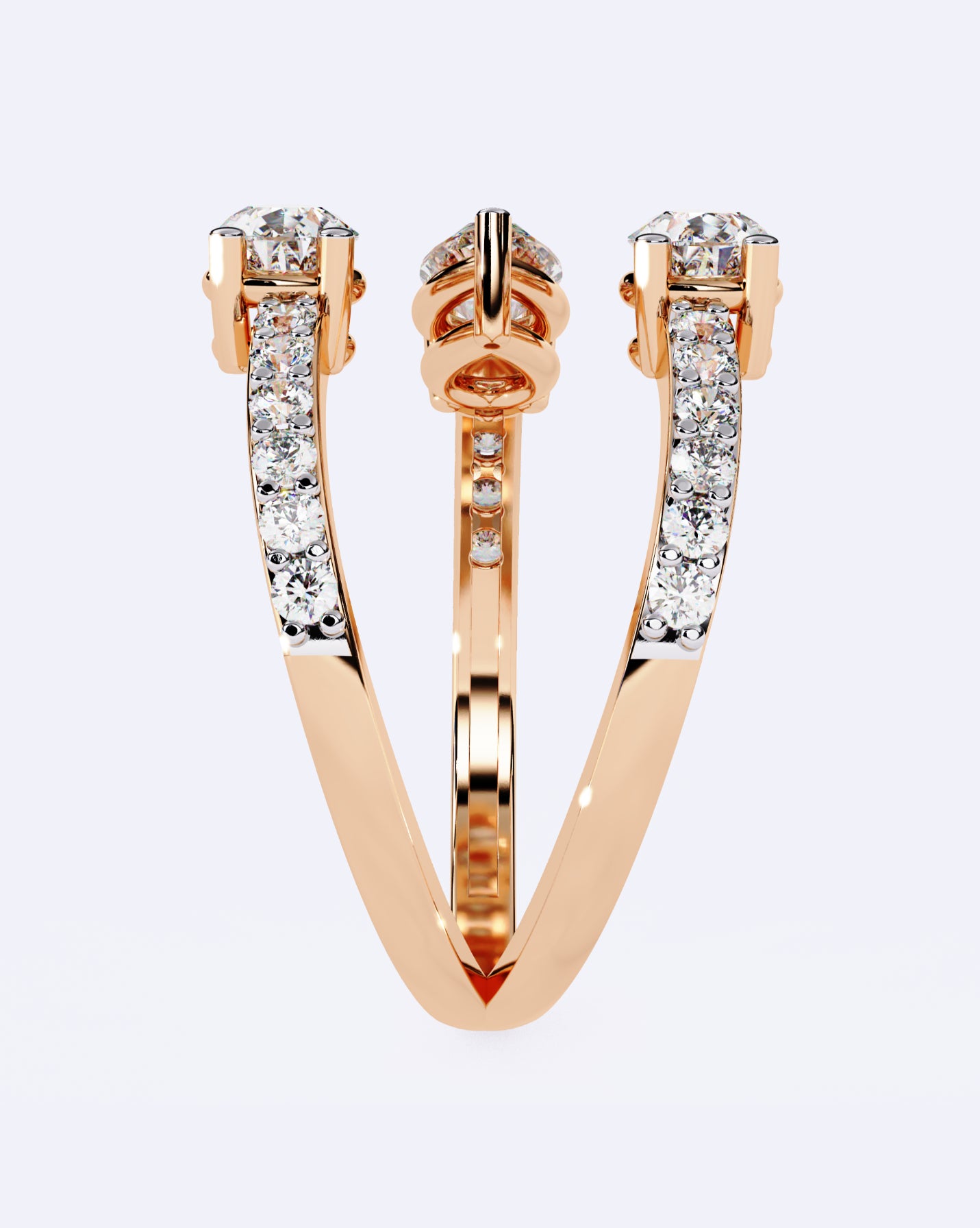 Sculpted Marquise Trio Band