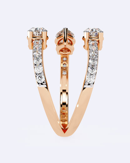 Sculpted Marquise Trio Band