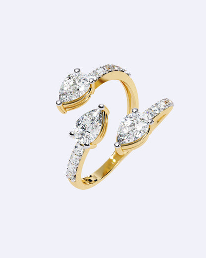 Sculpted Marquise Trio Band