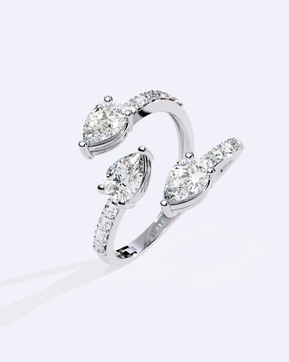 Sculpted Marquise Trio Band