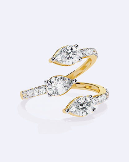 Sculpted Marquise Trio Band