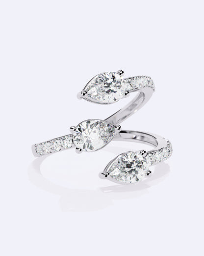 Sculpted Marquise Trio Band