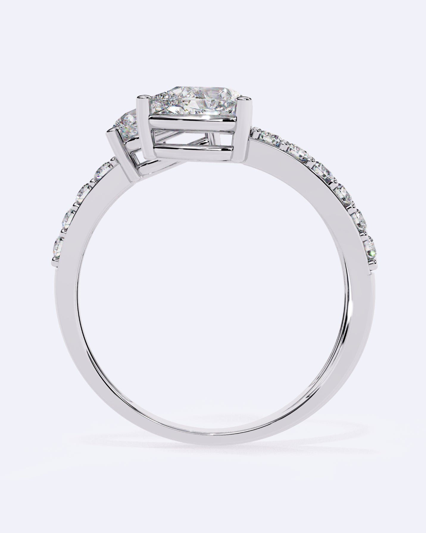 Sculpted Marquise Trio Band