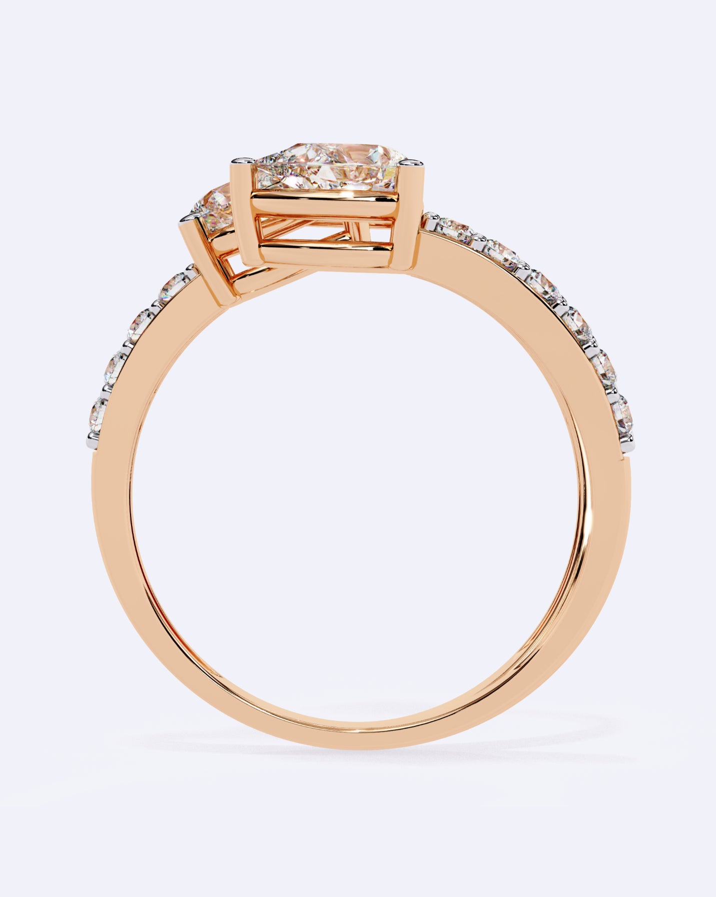 Sculpted Marquise Trio Band