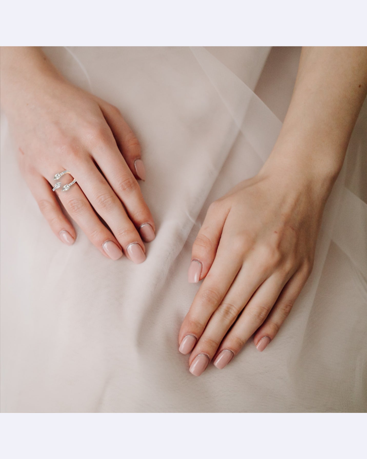 Sculpted Marquise Trio Band