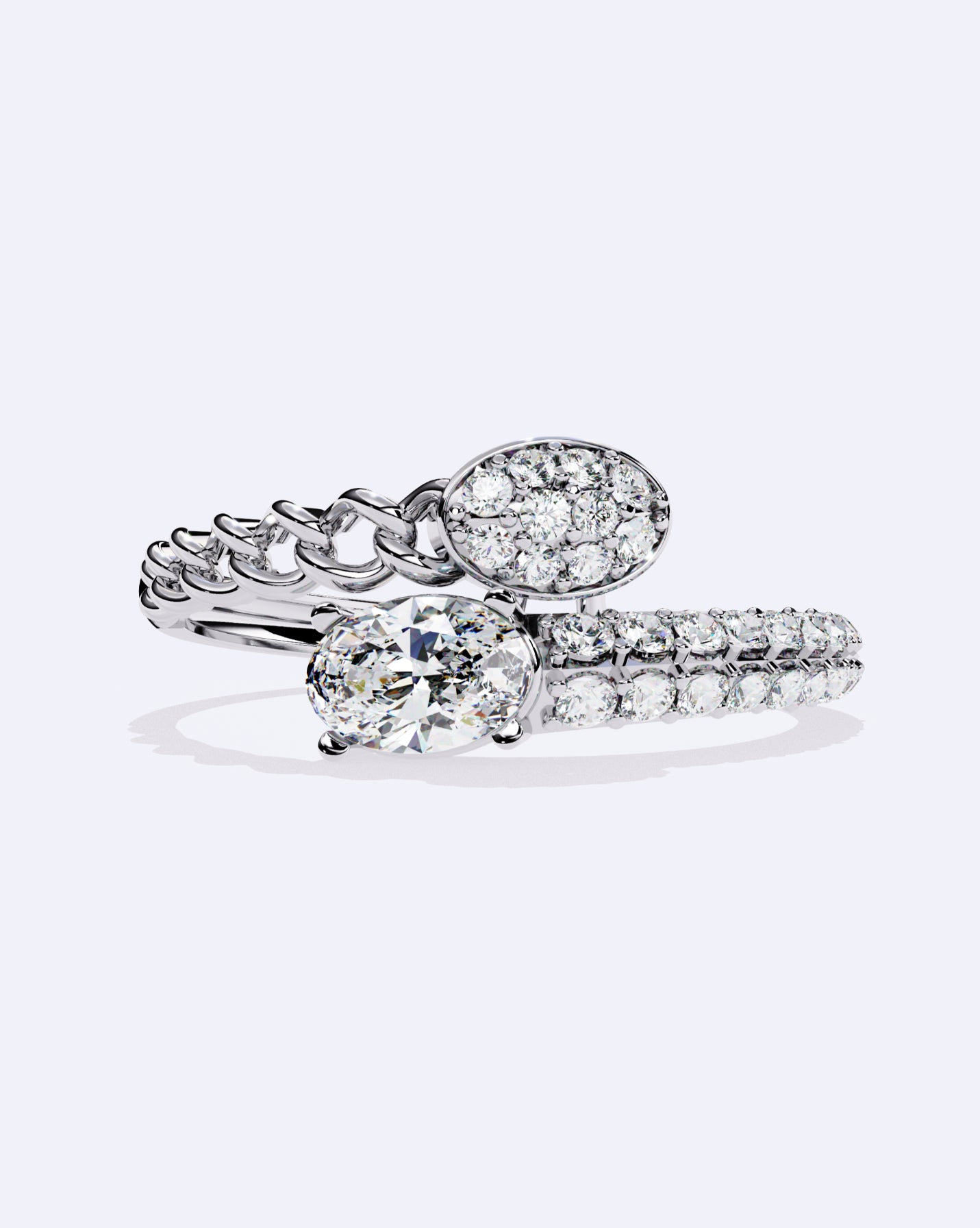 Chain-Wrap Marquise Statement Ring