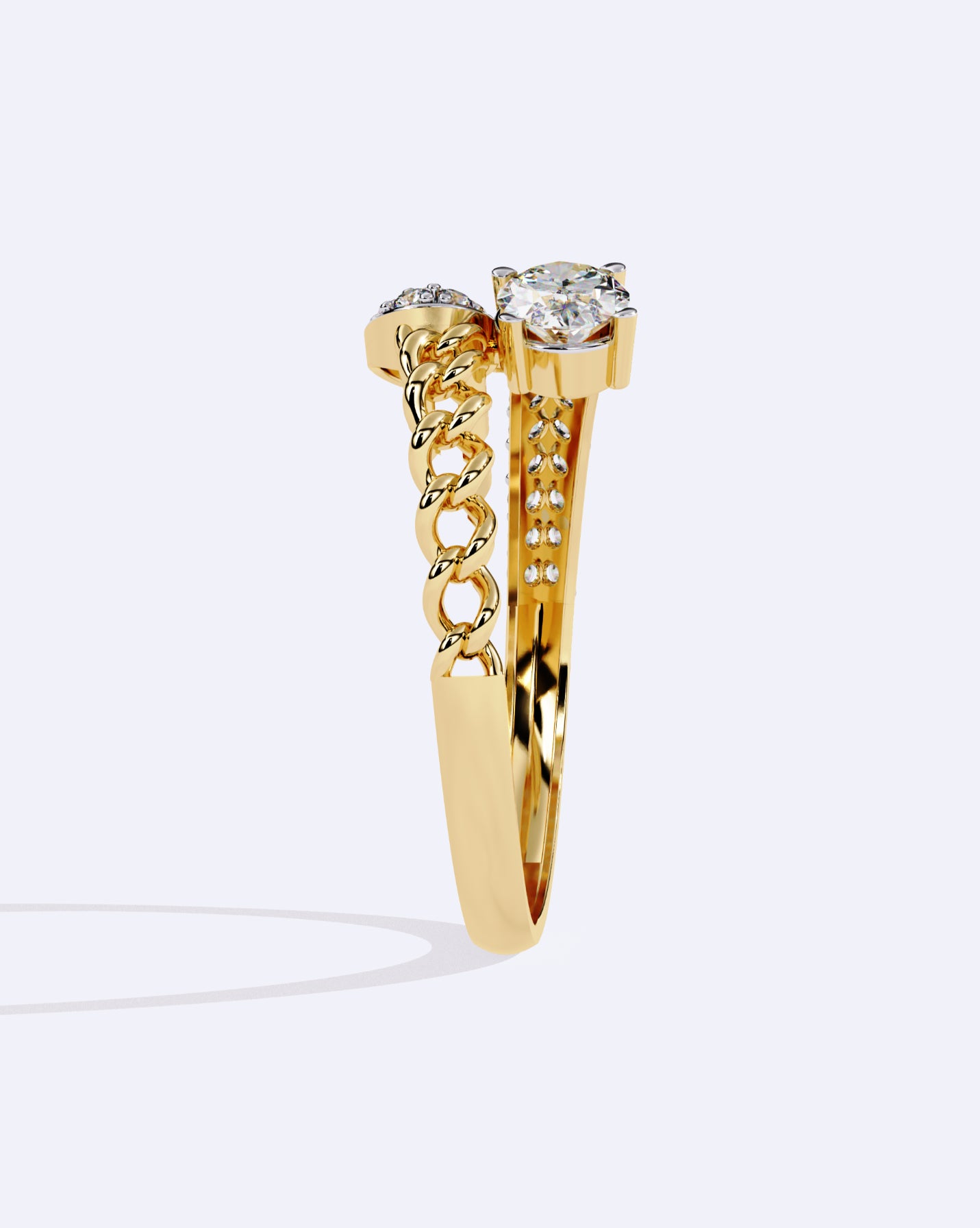 Chain-Wrap Marquise Statement Ring