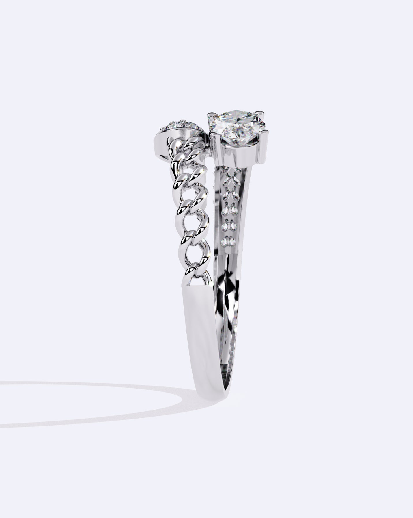 Chain-Wrap Marquise Statement Ring