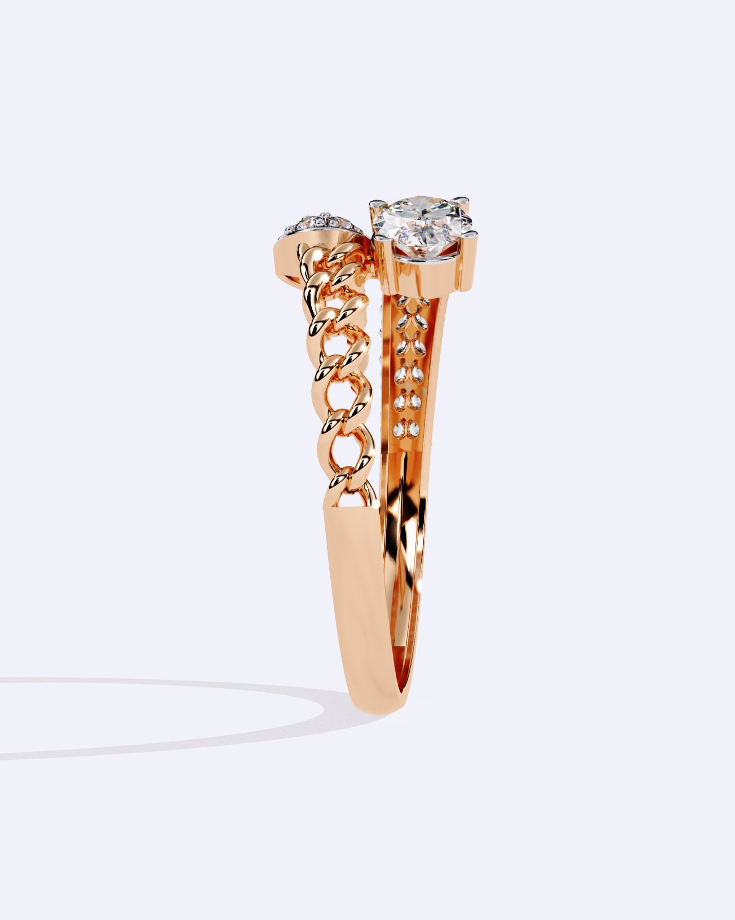 Chain-Wrap Marquise Statement Ring
