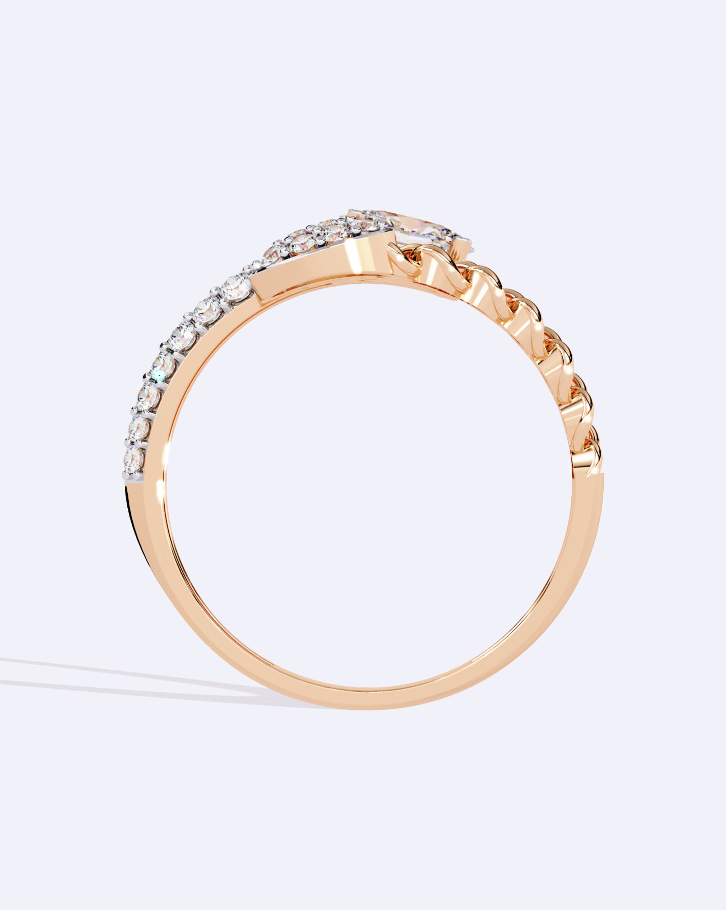 Chain-Wrap Marquise Statement Ring