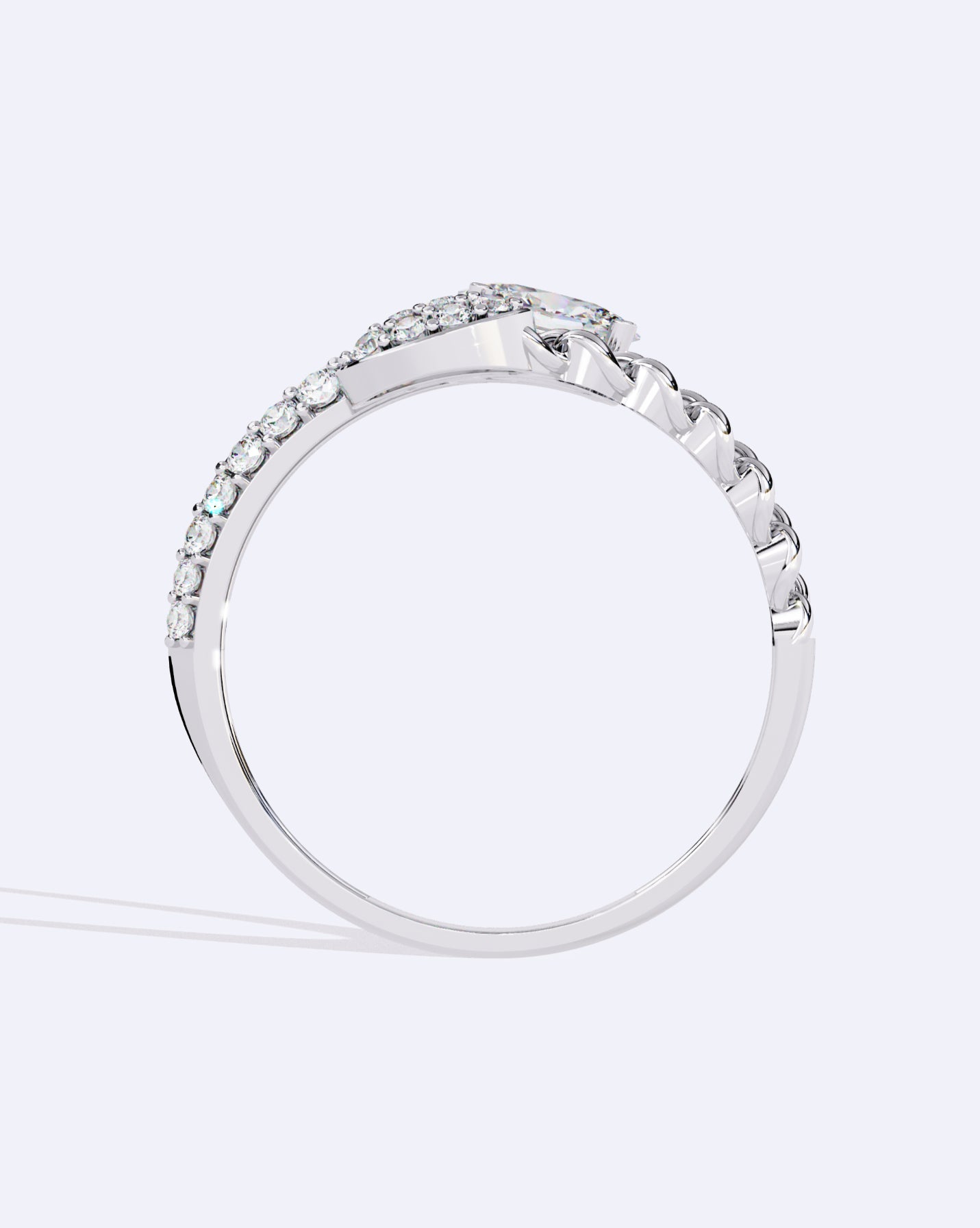 Chain-Wrap Marquise Statement Ring