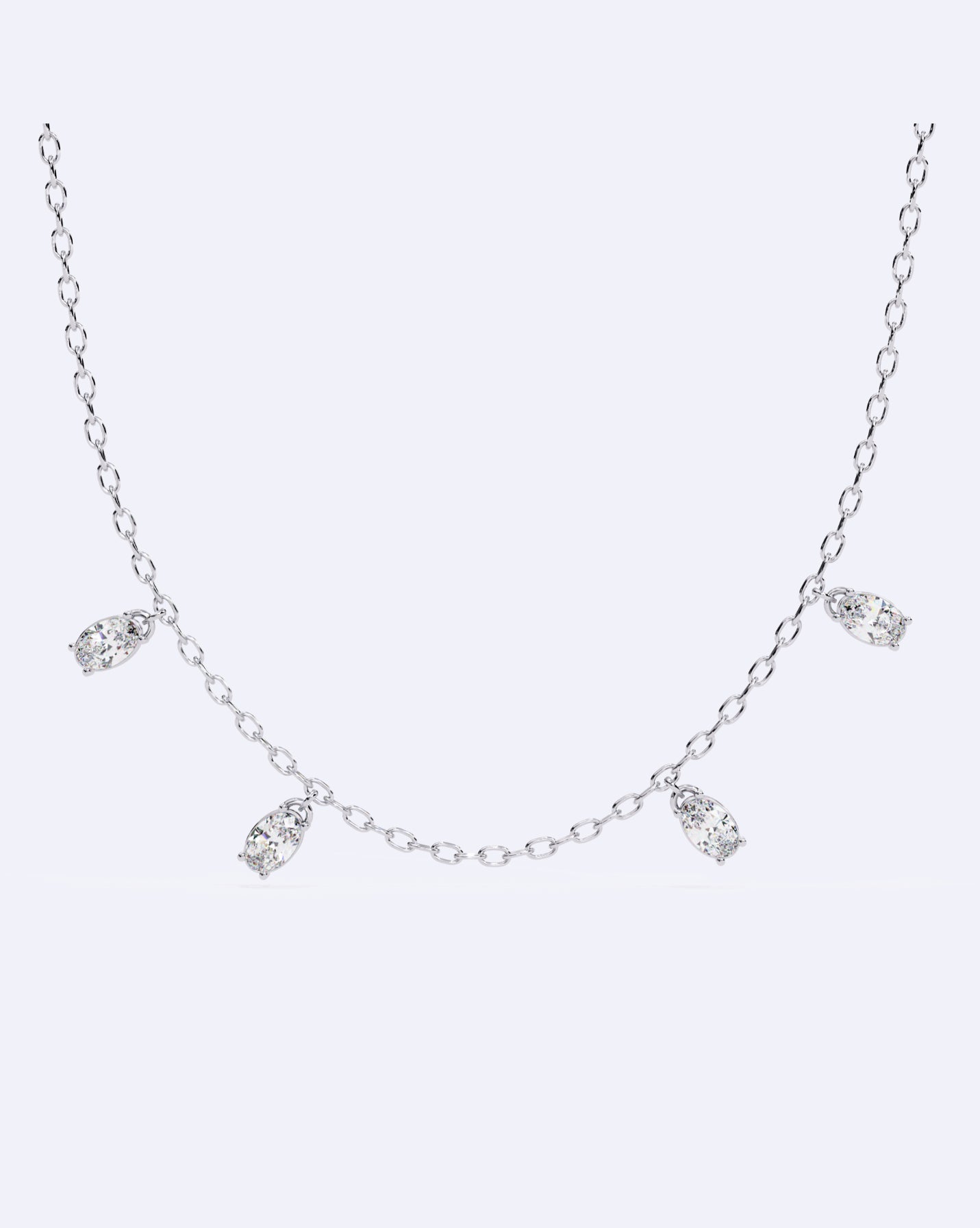 Elegant Oval Solitaire Chain