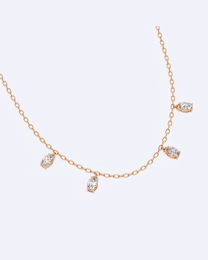 Elegant Oval Solitaire Chain
