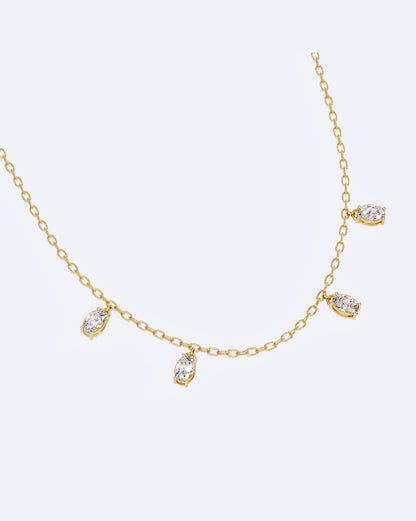 Elegant Oval Solitaire Chain