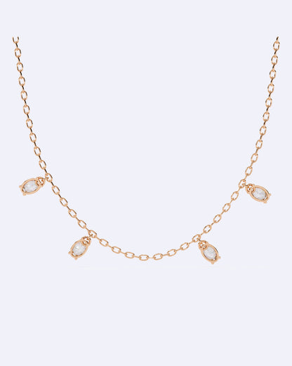 Elegant Oval Solitaire Chain
