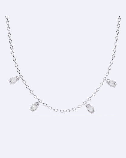 Elegant Oval Solitaire Chain