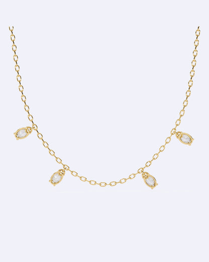Elegant Oval Solitaire Chain