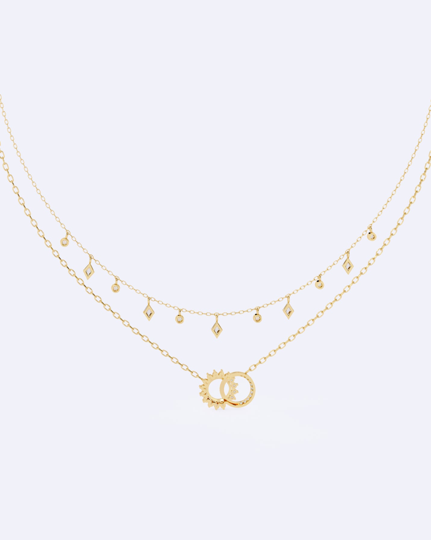 Celestial Harmony Two-Line Necklace