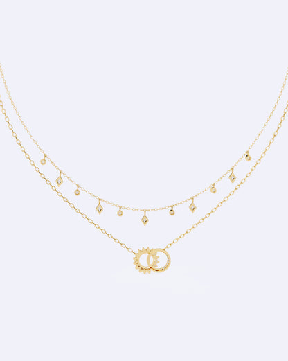 Celestial Harmony Two-Line Necklace