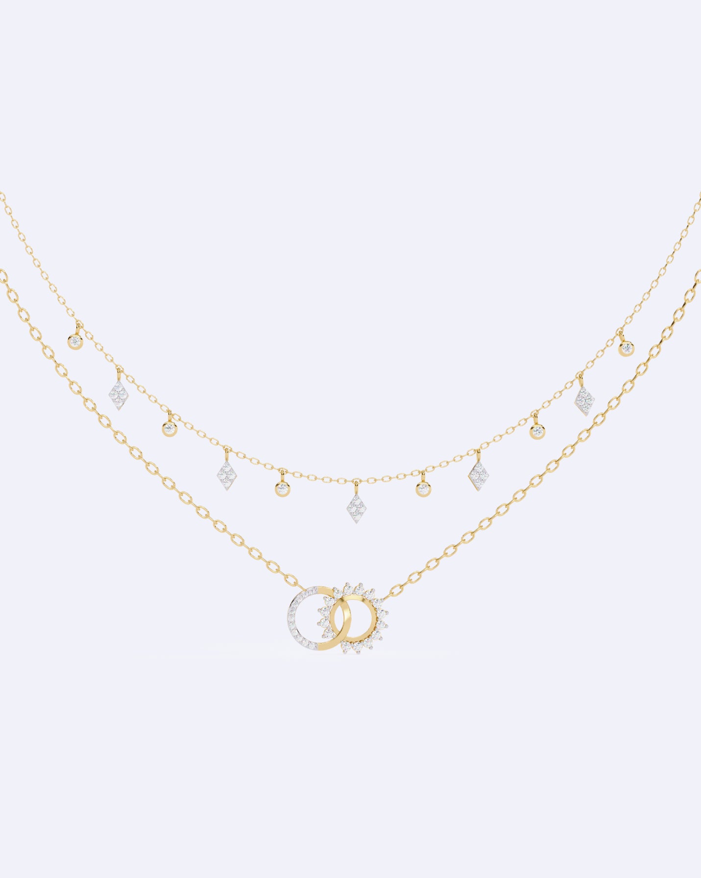 Celestial Harmony Two-Line Necklace