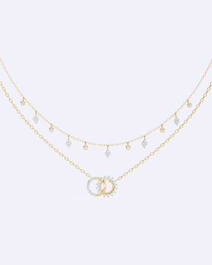 Celestial Harmony Two-Line Necklace