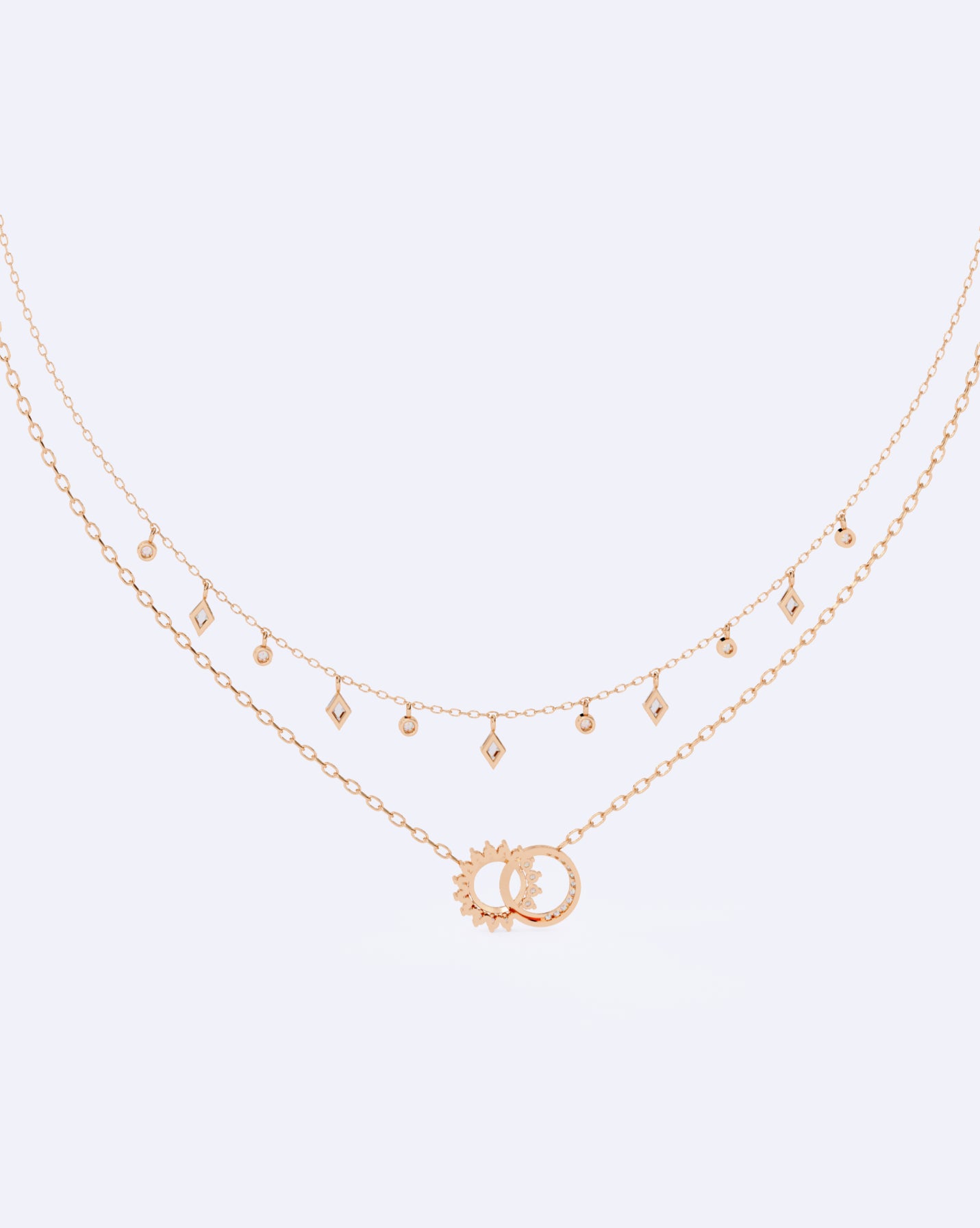 Celestial Harmony Two-Line Necklace