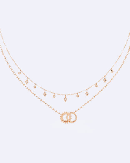 Celestial Harmony Two-Line Necklace