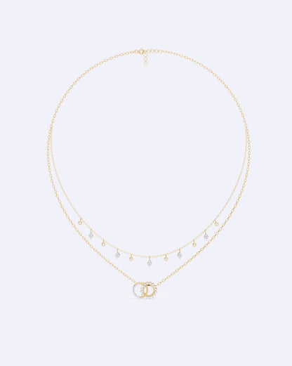Celestial Harmony Two-Line Necklace