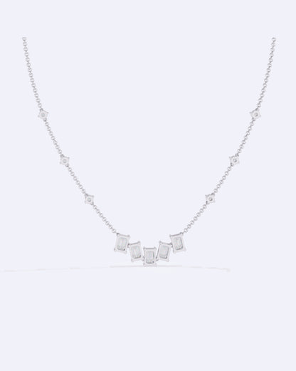 Single Chain Baguette Accent Necklace