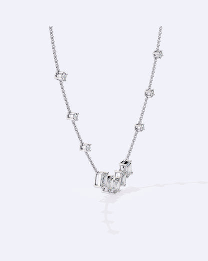 Single Chain Baguette Accent Necklace