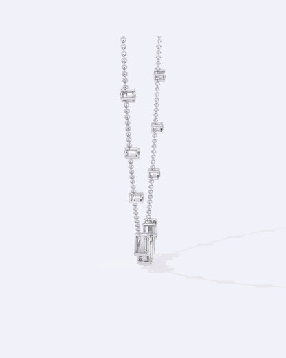 Single Chain Baguette Accent Necklace