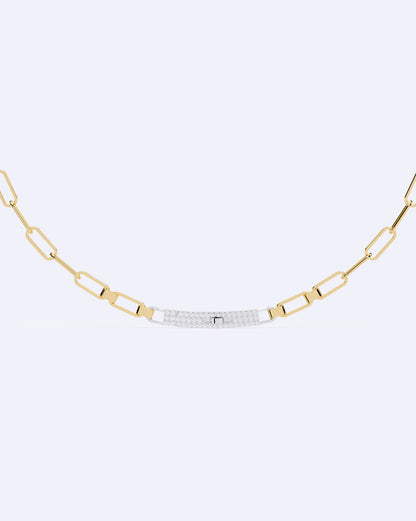 Diamond Stud Line Necklace
