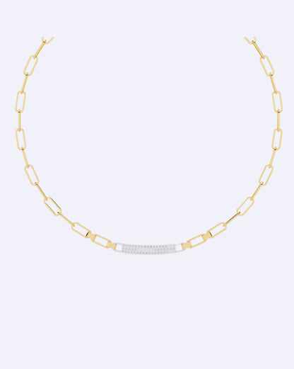 Diamond Stud Line Necklace