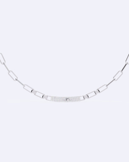 Diamond Stud Line Necklace