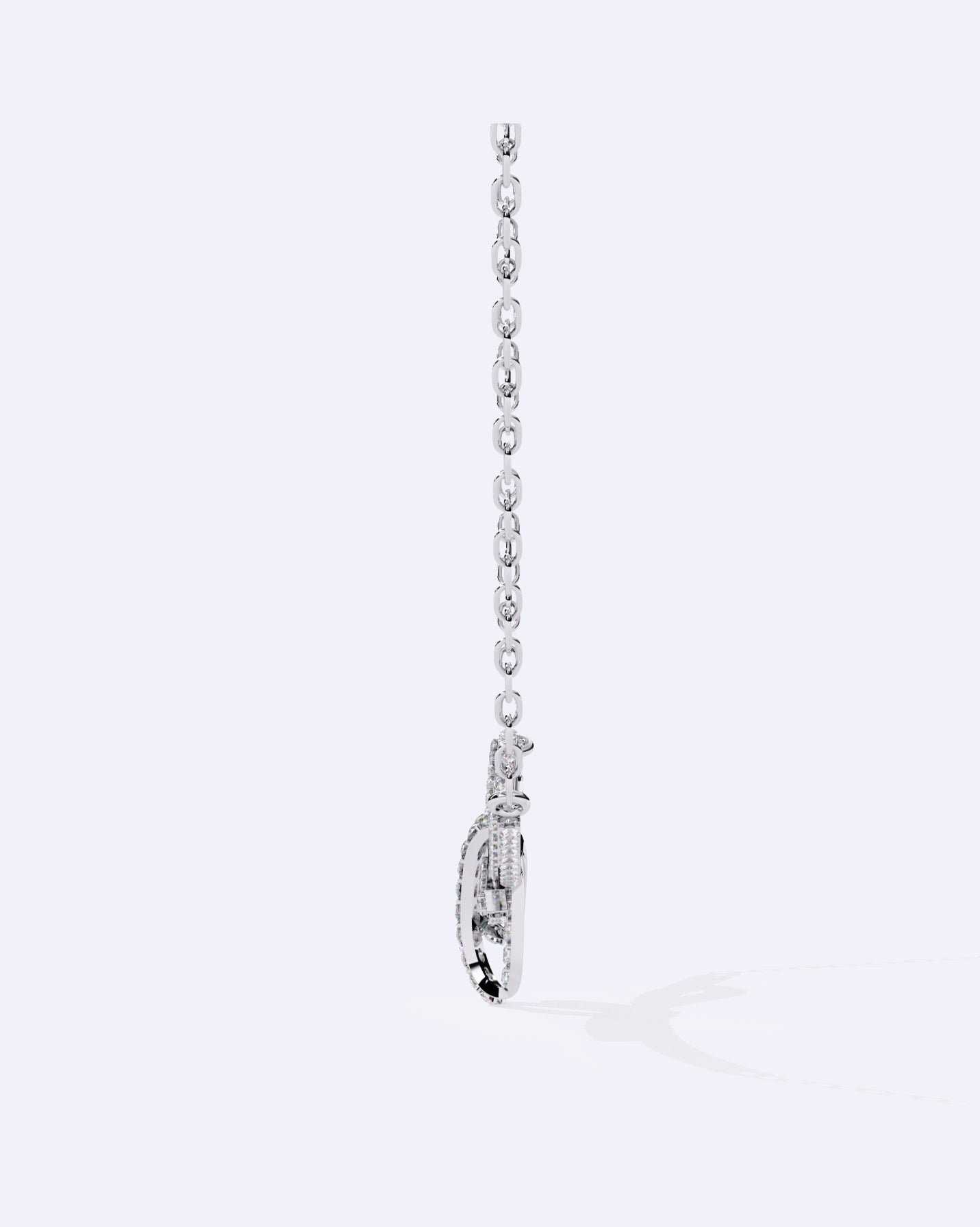 Elegant Ribbon Twist Diamond Necklace