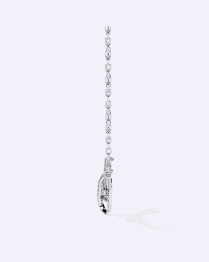 Elegant Ribbon Twist Diamond Necklace
