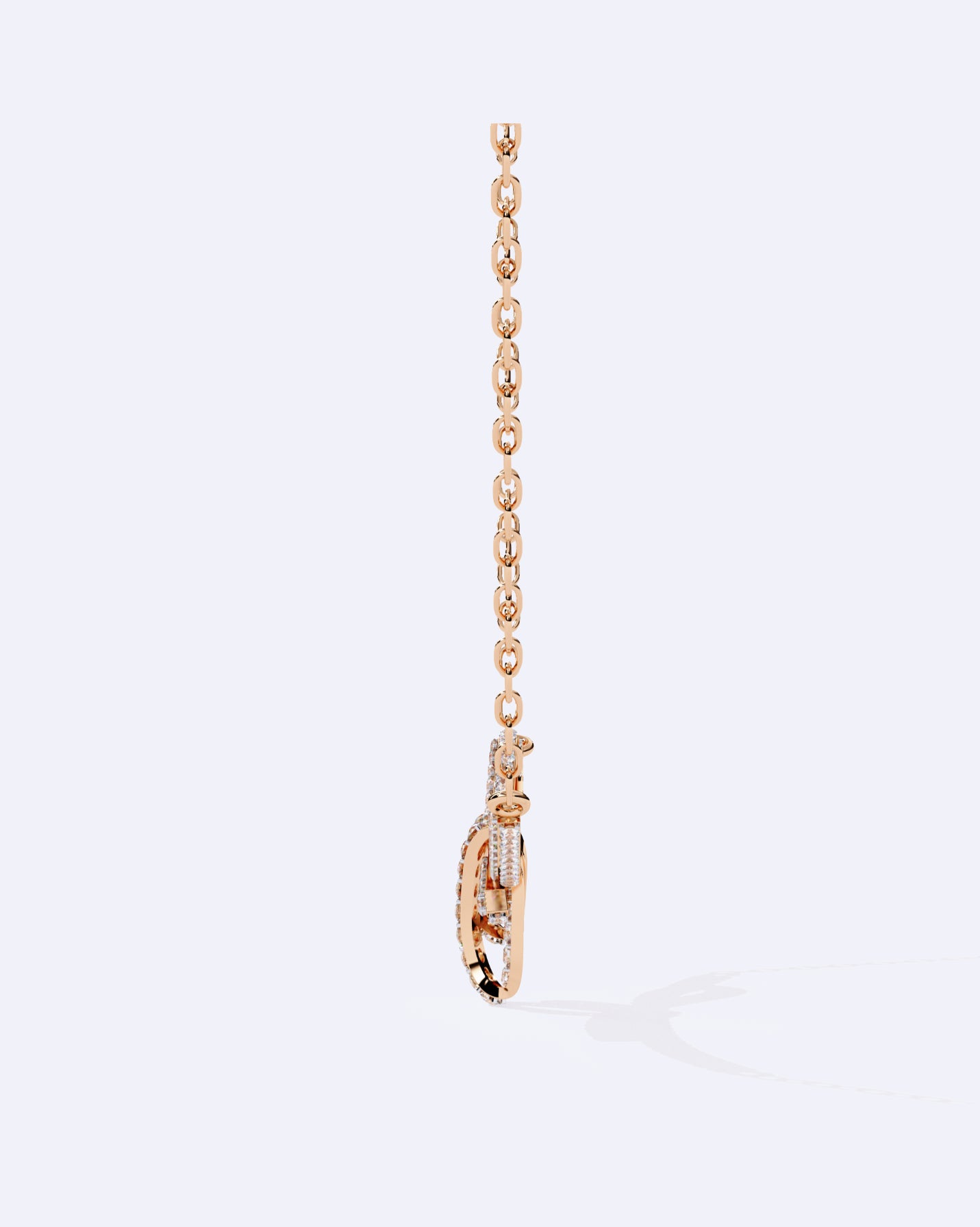 Elegant Ribbon Twist Diamond Necklace