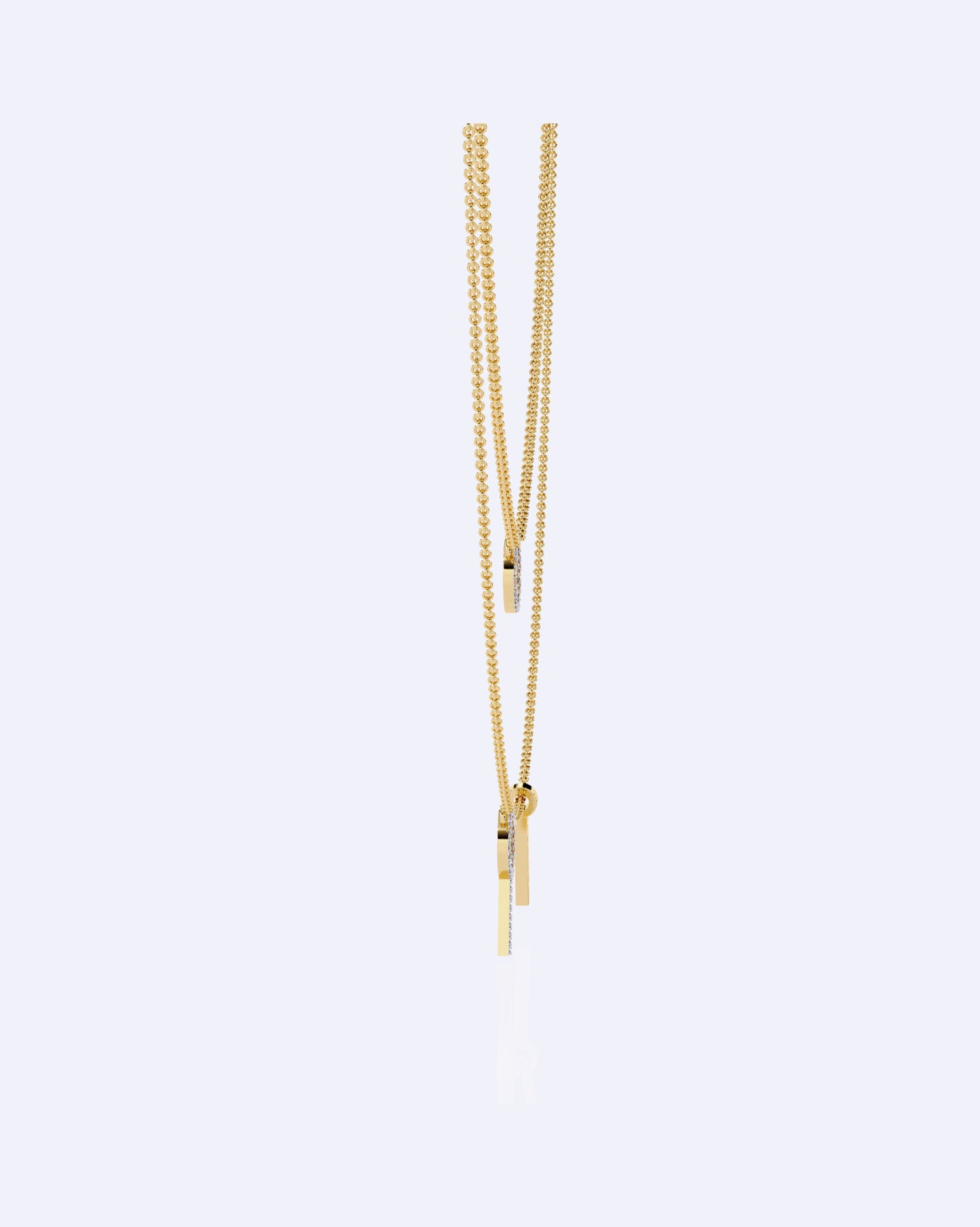 Modern Geometric Double-Strand Necklace