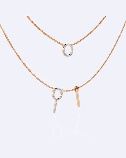 Modern Geometric Double-Strand Necklace