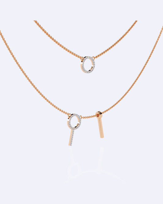 Modern Geometric Double-Strand Necklace