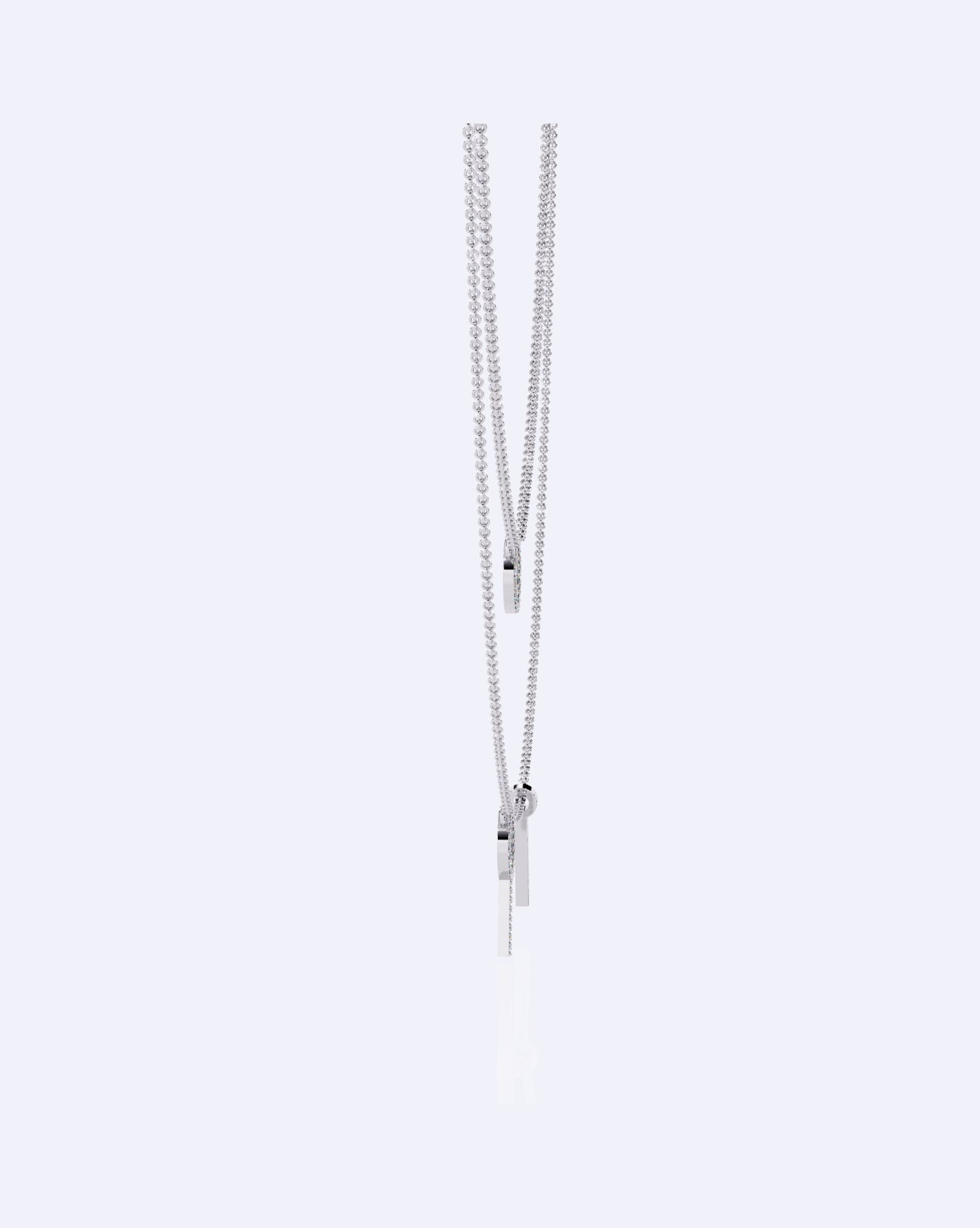 Modern Geometric Double-Strand Necklace