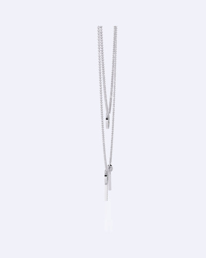 Modern Geometric Double-Strand Necklace