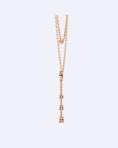 Dainty Two-Strand Diamond Drop Necklace