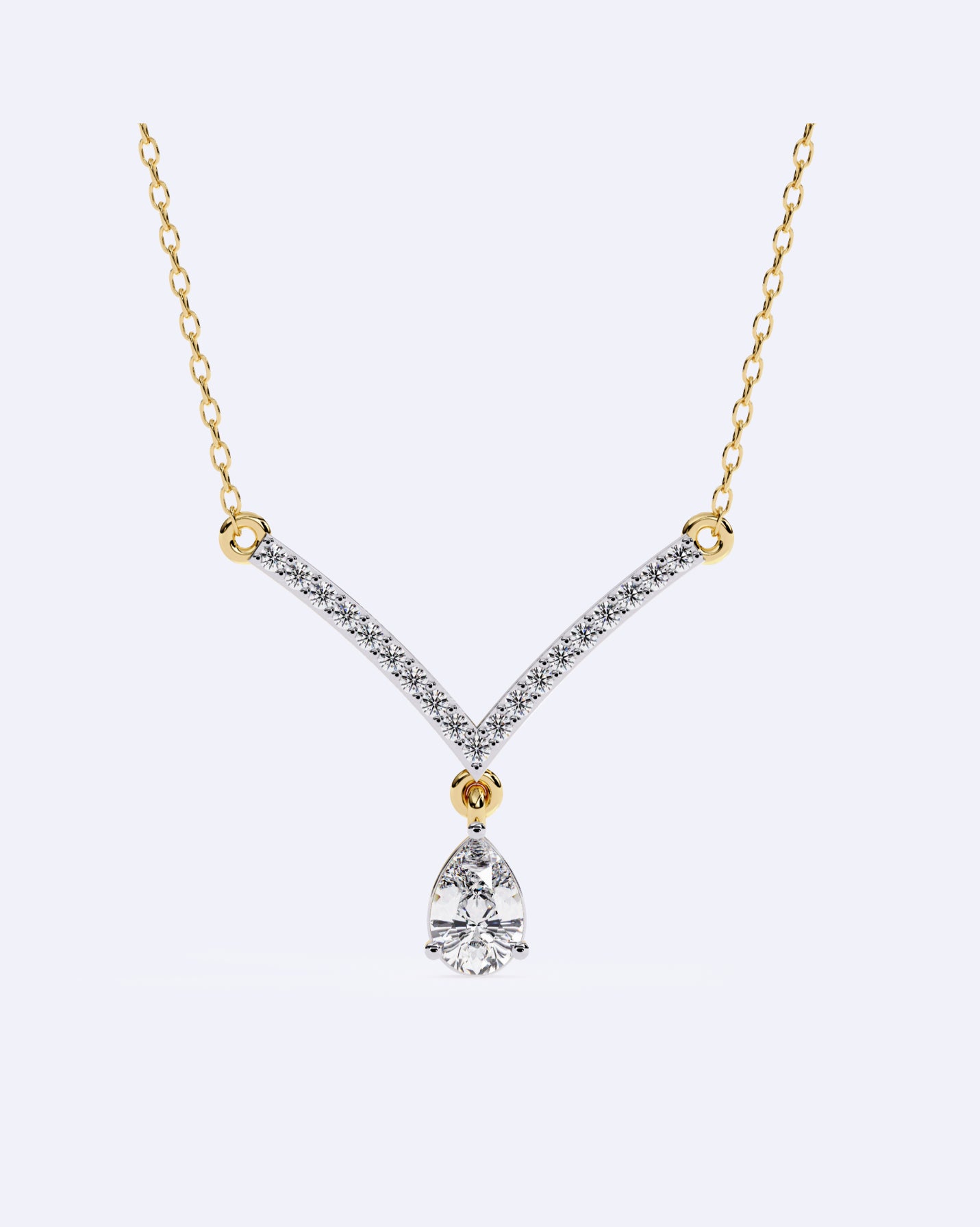 V-Curve Diamond Accent Necklace