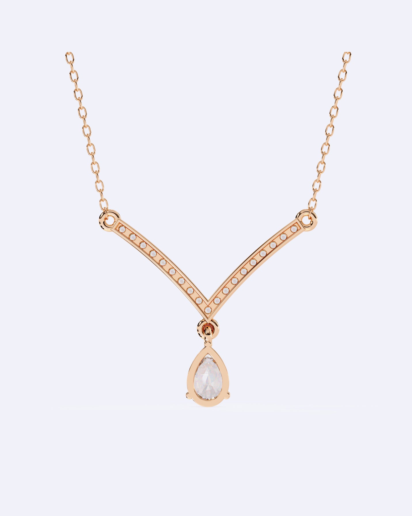 V-Curve Diamond Accent Necklace
